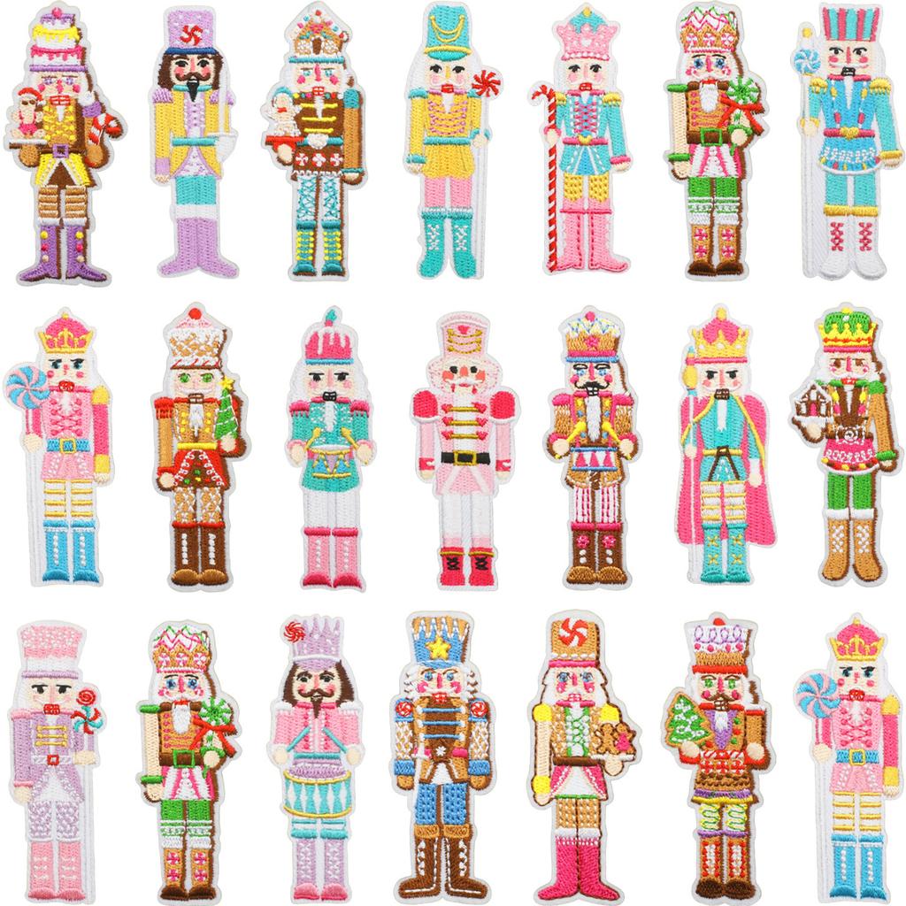 Christmas Theme Embroidery Cloth Sticker Bag Clothes Decoration Snowflake Bell Patch Sticker Gift Computer Embroidery Stamp Ironing