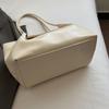Minimalist Leather Shoulder Bag for Women with Flap Cover Long Strap Elegant Daily Carry Bag