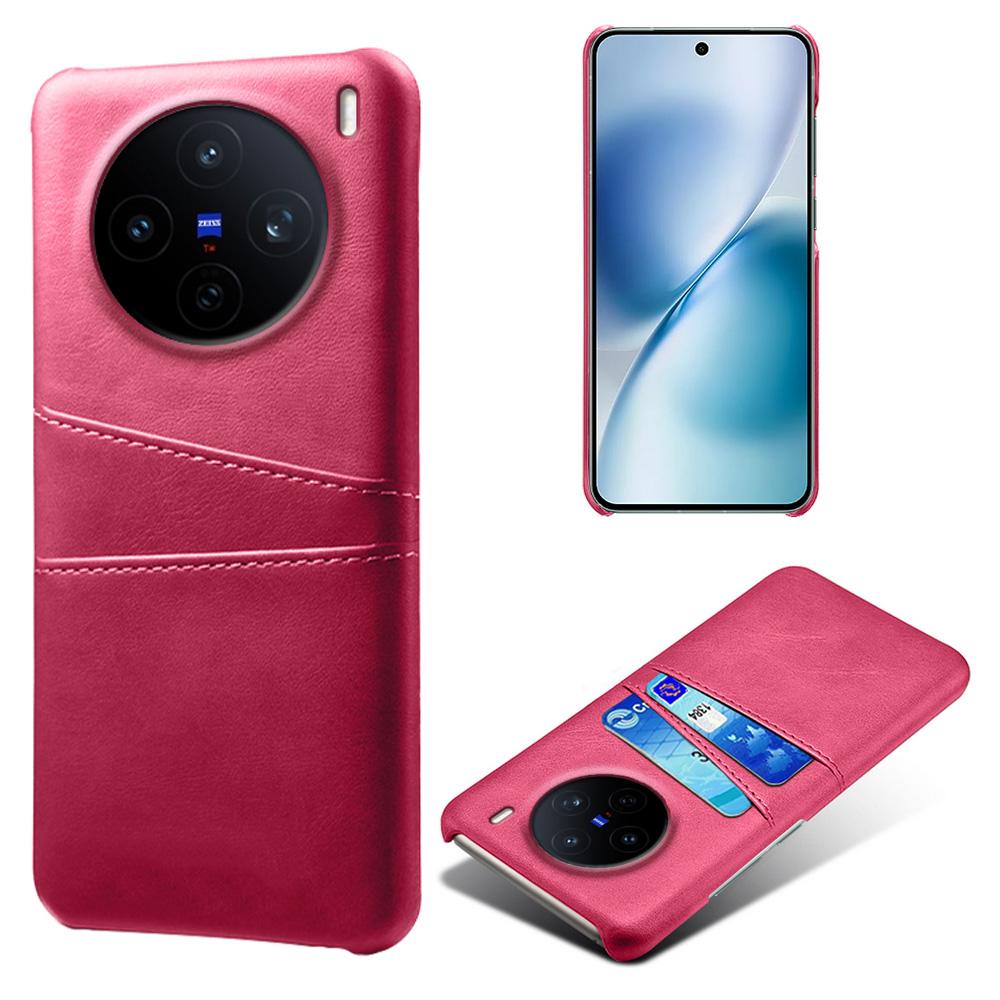 

For vivo X200s 5G Case Dual Card Slots PU Leather + Hard PC Phone Cover H