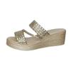 Sandalias de cuña para mujer Verano Mujer Slip on Tacón alto Moda Zapatos de mujer Cómodos Flor Exterior Sandalias de plataforma