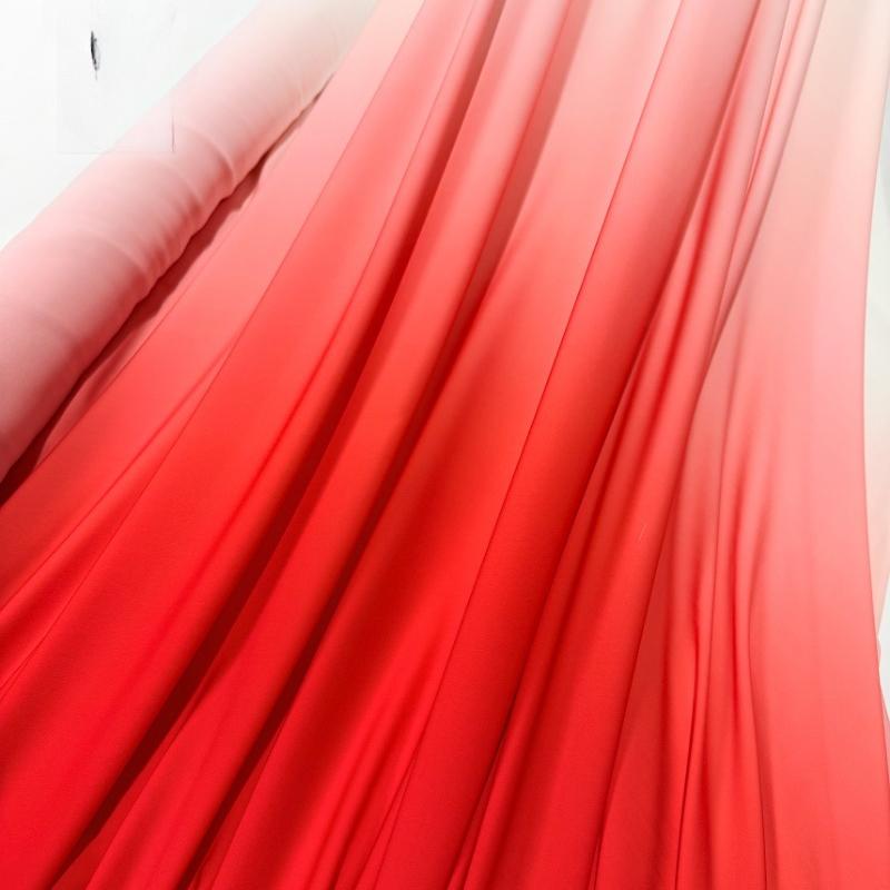 100x150cm Fashion Gradient Fabric Chiffon for Clothing Dresse Scarves Sewing Multicolor Translucent Cloth Needlework Soft Smooth