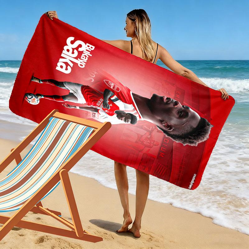 Bukayo Saka Legend Beach Towel, Large Soft Quick Dry Towel for Beach Camping Swimming