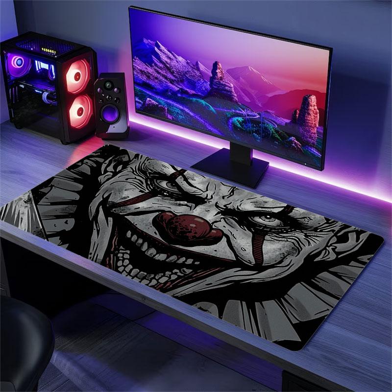 Pennywise Mouse Pad, Large Gaming Desk Mat, Non-slip XXL Mousepad for Laptop & Tablet, Mini PC Playmat with Stitched Edges