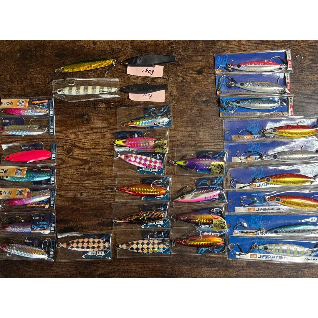 Used [Price reduction] Short metal jigs, mainly 100g and 110g, sold in bulk (31 pieces)