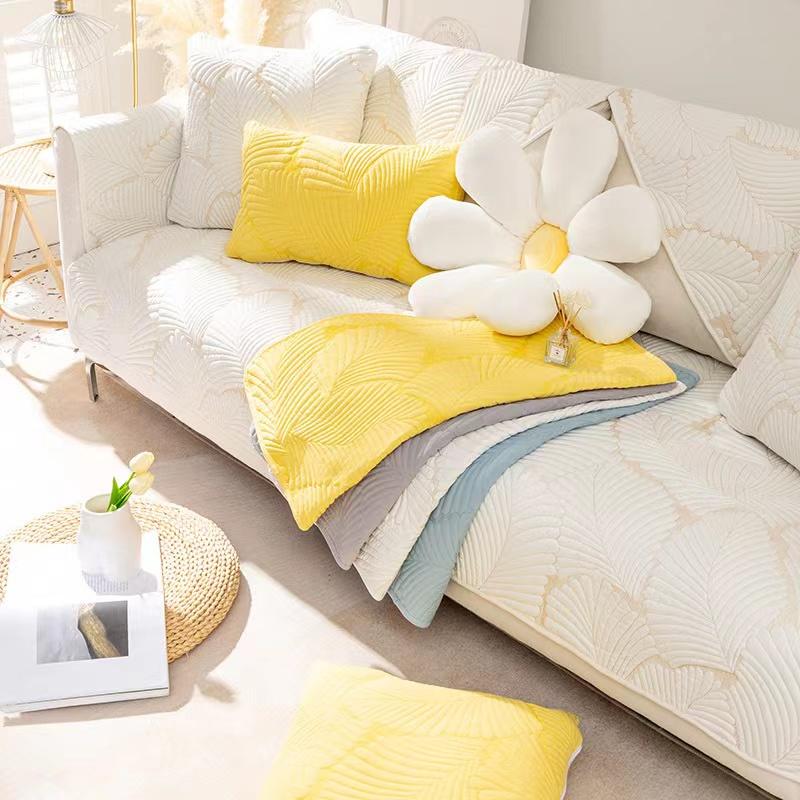 Four Seasons Universal Sofa Cushion Solid Color Modern Combination All-inclusive Universal Sofa Cover Non-slip Nordic Sofa Towel