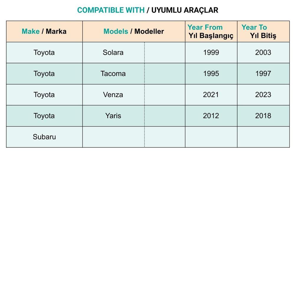 Door Panel Screw Clip for Toyota Subaru - 1 Piece