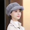New Mink Hat Women's Winter Beret Mink Fleece Women's Hat Mom Warm Hat
