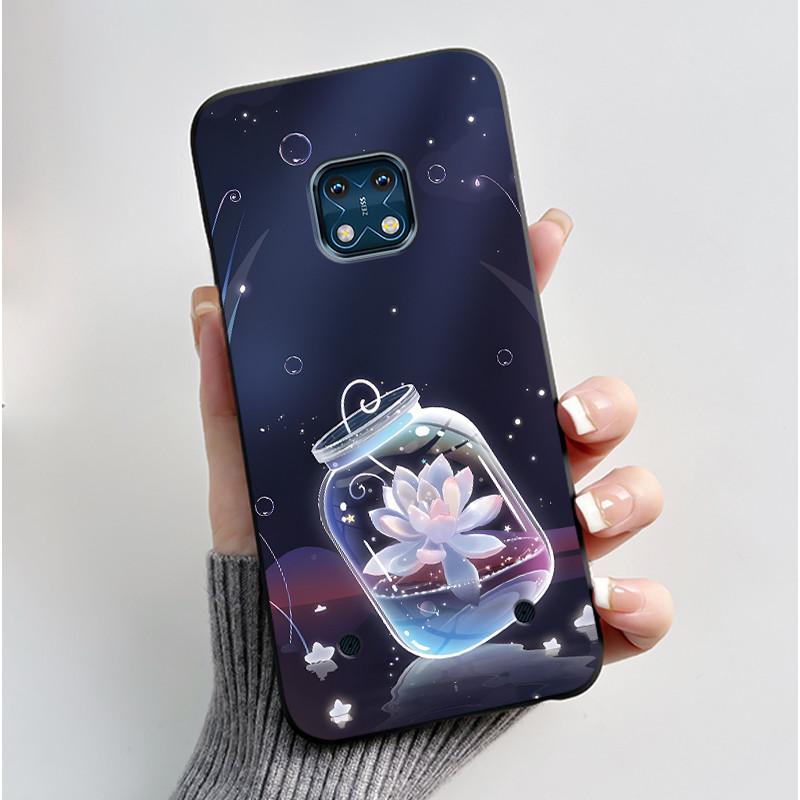 

Jelly Color Simple Black Case For Nokia XR20 Popular Little Girl Viral Lucky Pattern Shell With Shockproof Bumper Soft Cover Nokia XR20