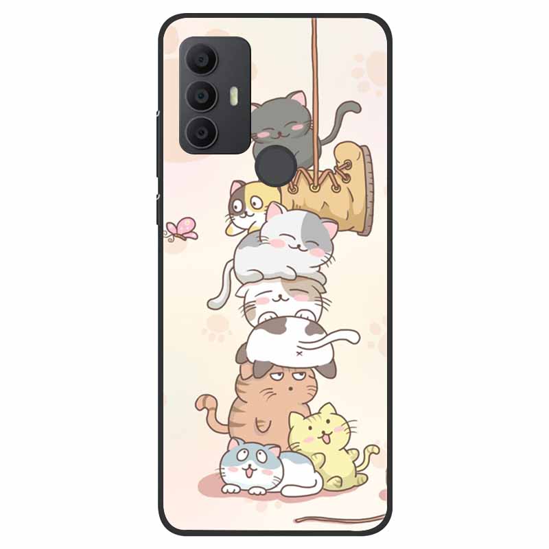 For TCL 30 SE Case Silicone Starry Space TPU Soft Back Cases For TCL 305 Cover Marble Painted for TCL 30SE TCL305 Fashion Bags