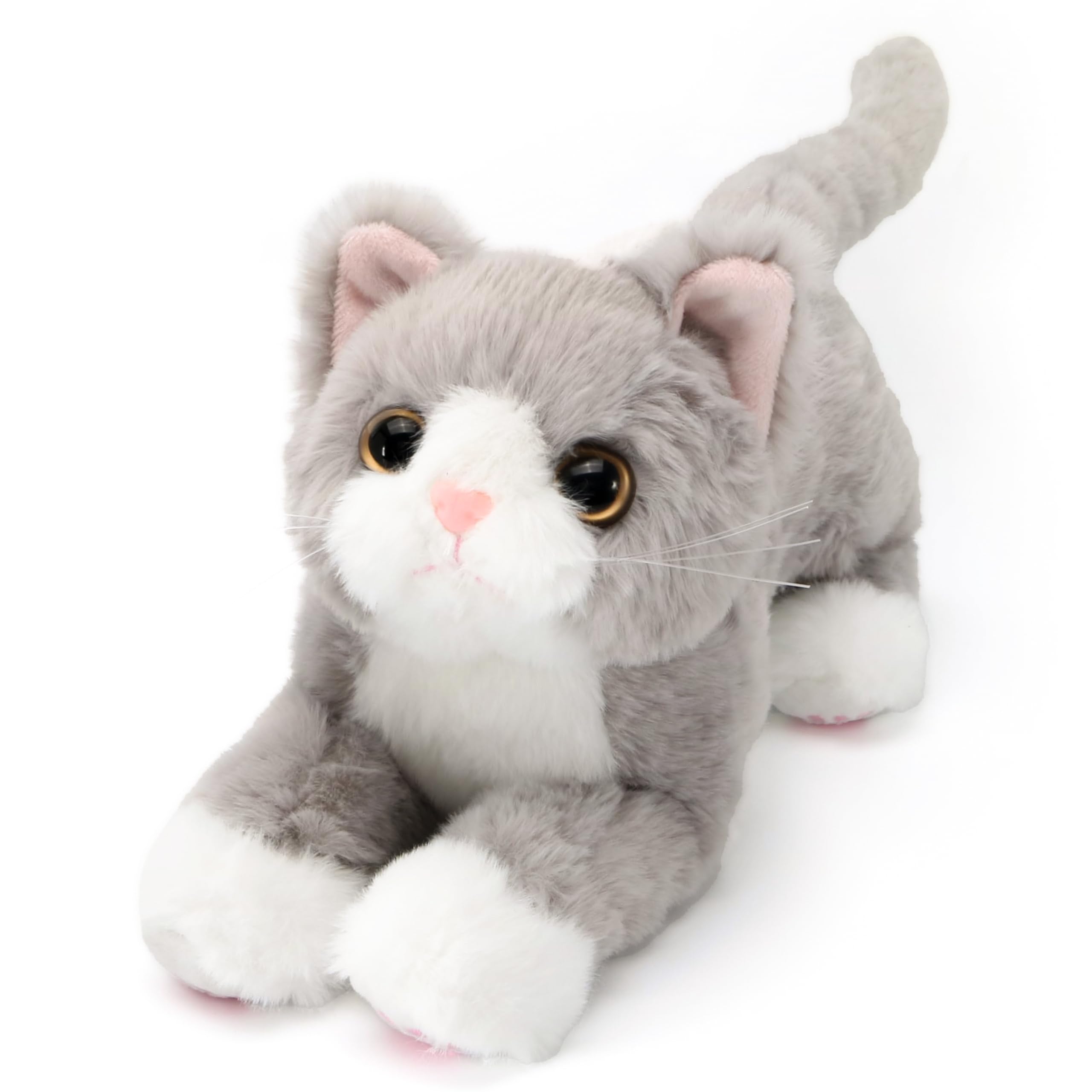 

Реалистичный плюшевый кот, тело, как живой, спящая машина, подарок для 47 см, серовато-белая игрушка, подушка, милый, пушистый, кукла, подушка, мягкий, подушка, моющийся, серый