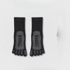 Solid-color Five-finger Mid-calf Socks with Silicone Grip, Yoga Fitness Pure-color Combed Dopamine Yoga Socks