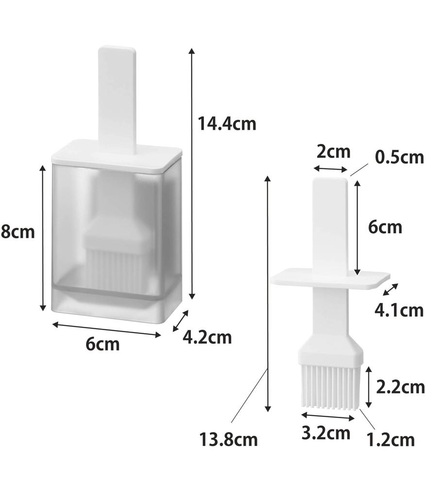 Yamazaki Jitsugyo Magnetisches Ölziehen, Weiß, W6 xx Turm, Spülmaschinenfest, Schwimmende Aufbewahrung, Aus Silikon, 1676 (Yamazaki) T4,2 H14,4cm