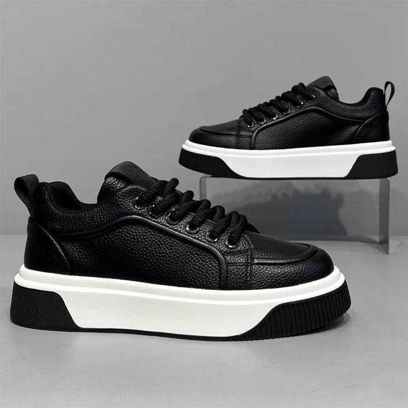 Herren Casual Skate Schuhe Flache Sohle, Dicke Sohle Bequem für Alle Jahreszeiten Modisch und Entspannt Weiche Sohle Minimalistischer Stil