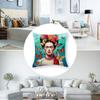F-Frida K-Kahlo Kunst Kissenbezug Kurzer Plüsch Beidseitiger Druck Quadratische Wurfkissenbezüge Sofa Heim Kissen Dekor