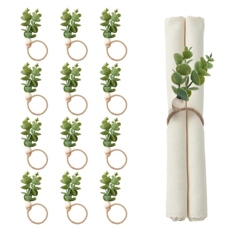 6/12 Stück Rustikale Blätter Serviettenringe Party Servietten Schnalle Servietten Schnalle Einfache Hochzeiten Tischdekorationen für Täglich