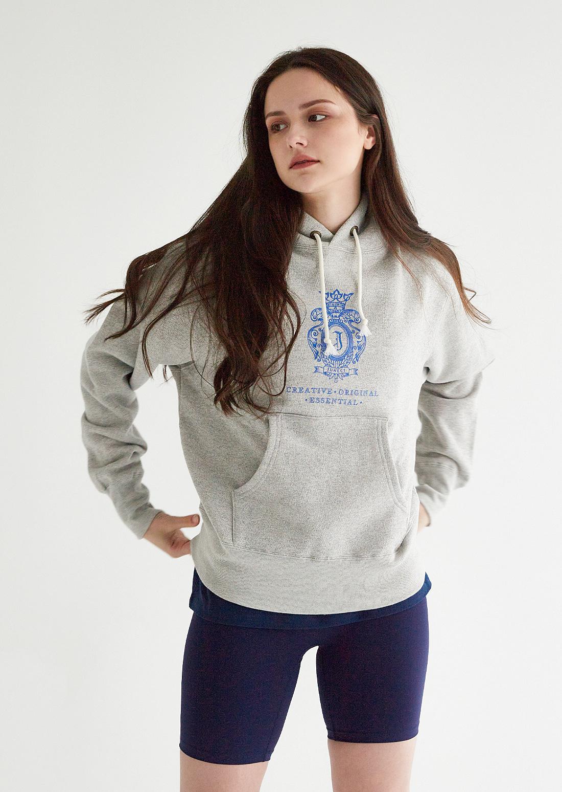Junesi Sports Club J. Emblem Women S Hoodie (Melange Grey) Melange Grey/M
