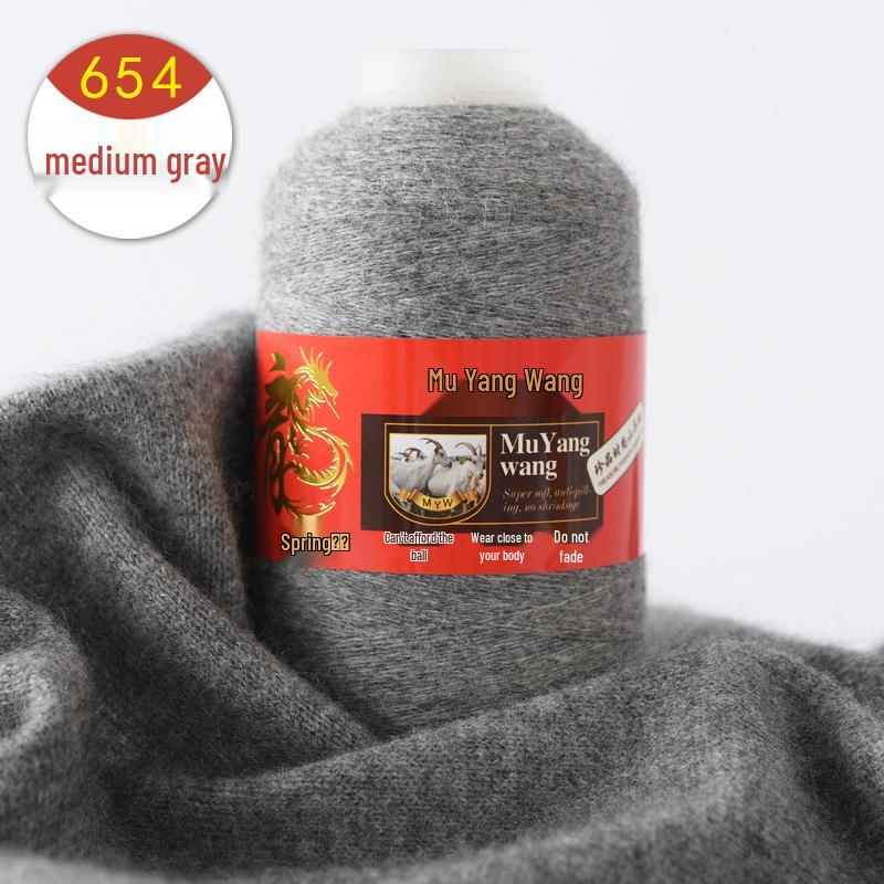 Pure Cashmere Machine-Knitted Medium-Fine Yarn for Hand-Knitting Scarves and Baby Items