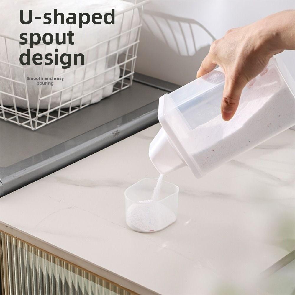 With Measuring Cup Laundry Detergent Container Sealed Detergent Organizer Box