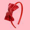 Girl Headband Sparkling Sequins Hearts Bow Decor Lightweight Hair Hoop Seamless Arc Design Party Hair Accessory