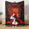 Name Custom Rias Gremory Print Flannel Blanket High Quality Warm Comfortable Cover for All Seasons Perfect for Gifts Home Decor