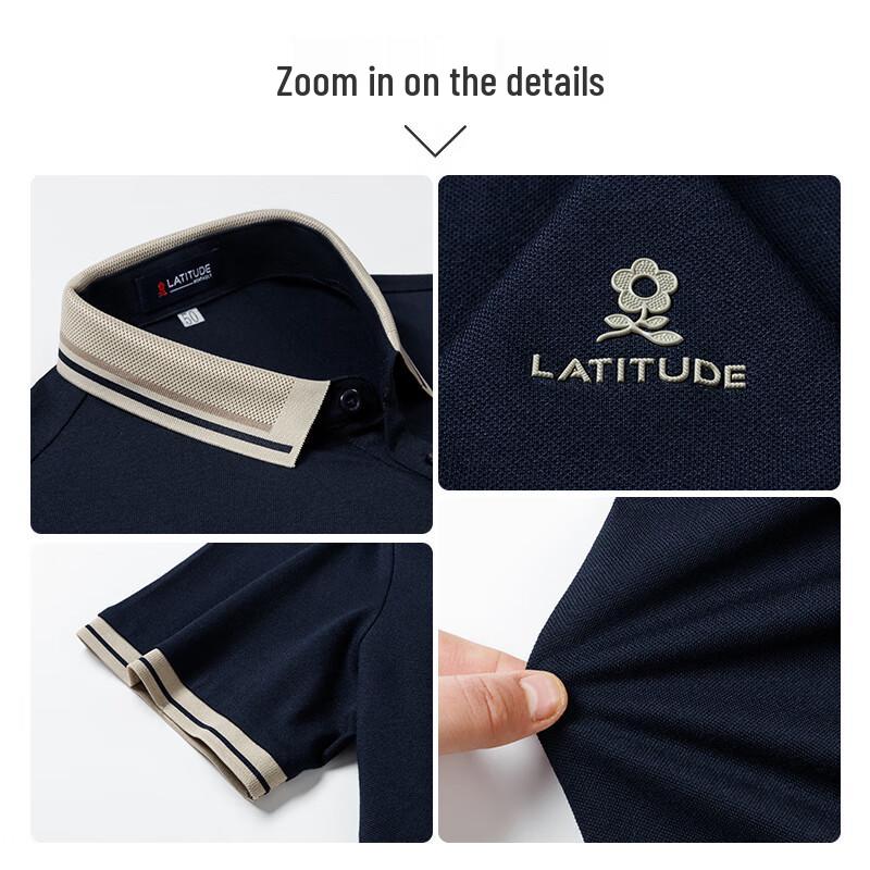 MONTAGUT Men's Silk Blend Breathable Short Sleeve Polo Shirt