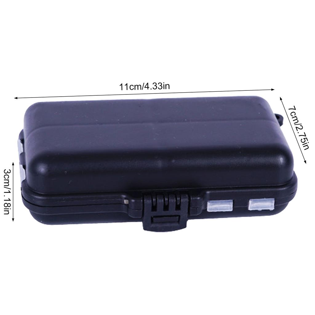 Black Double Layer Fishing Tackle Box Portable Bait Storage Case For Lure Sea Rock Fishing with 9/12 Grids Adjustable Divider