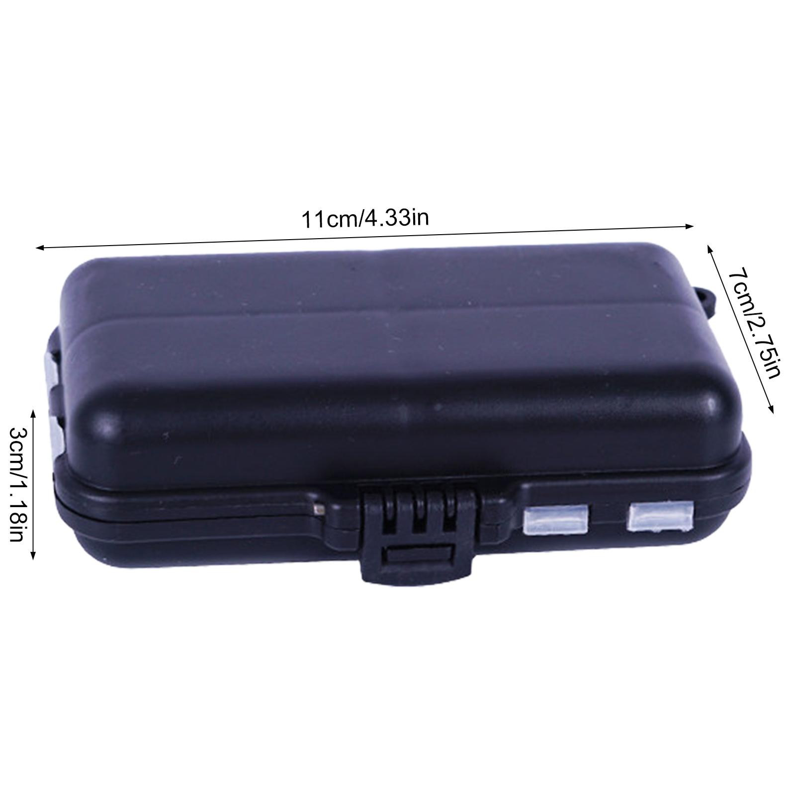 

Black Double Layer Fishing Tackle Box Portable Bait Storage Case For Lure Sea Rock Fishing with 9/12 Grids Adjustable Divider