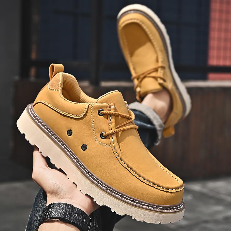 Fashion Tenis Masculino Trainers Comfortable Men Casual Sneakers Spring Autumn Men Casual Leather Shoes Outdoor Lace-Up Treking Footwear