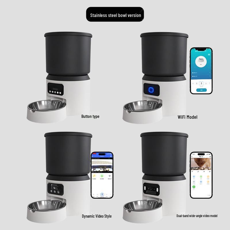 Pet Smart Feeder: Automatic Cat/Dog Food Bowl with Remote Video Feeding 