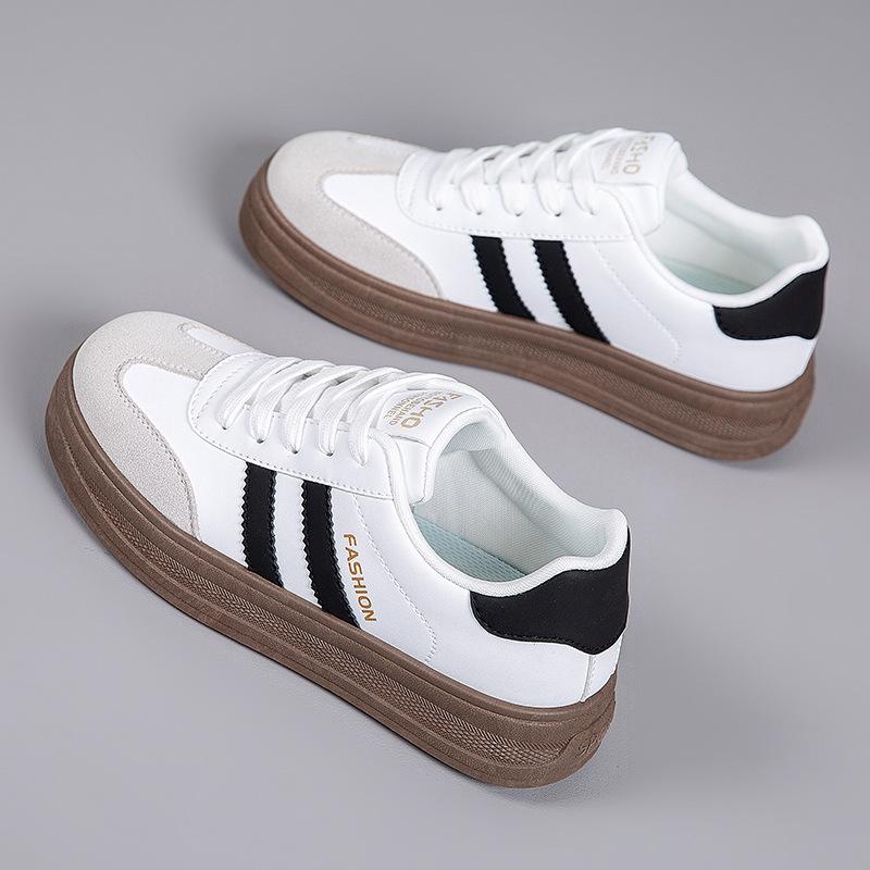 2025 new spring and autumn versatile casual shoes non-slip and wear-resistant thick-soled white shoes women's shoes soft soles are not tired of feet