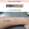 12-Color Matte Eyeliner Easy-To-Pigment Smooth Liquid Eyeliner Pen Non-Smudge Long-Lasting Fine Nib Liner Makeup Quick-Drying