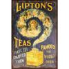 Café Estate Edge Aparência Vintage Liptons Teas Placa de Metal Placa de Publicidade Retrô para Cafés Clássicos Salões de Chá Presente Ideal