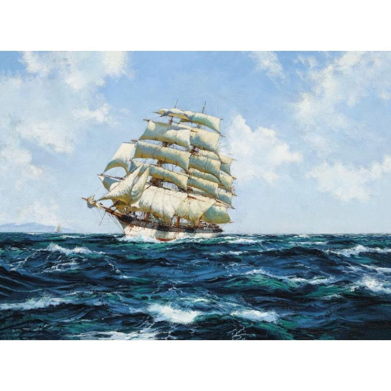 Vintage Seascape Painting Posters Boat On The Bay Prints Canvas Printing Wall Art Picture for Living Room Home Decoration