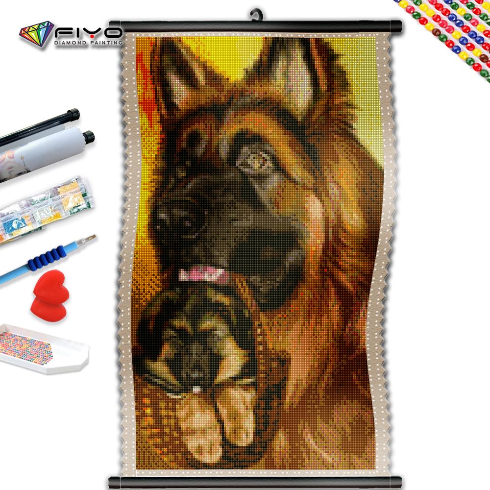 

5D DIY Рамка Алмазная картина Волк Собака Вышивка крестиком Наборы для вышивки Полная квадратная круглая мозаика Животный Декор для дома