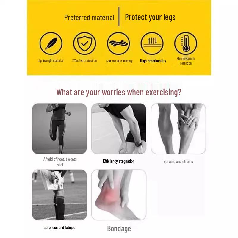 Men's Double Layer Breathable Mid-Calf Shin Guard Football Socks Set