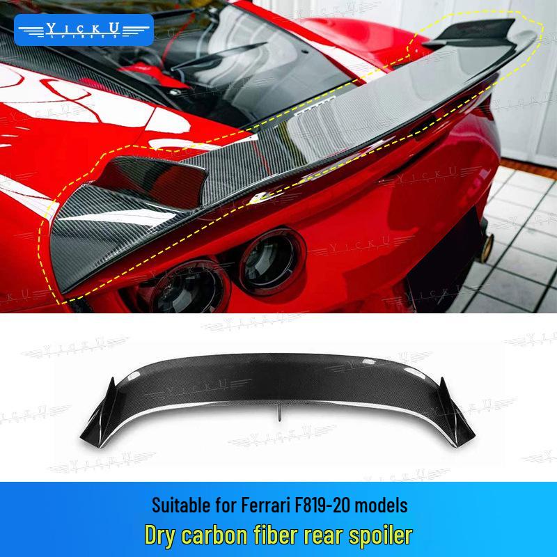 Ferrari F8 PK Style Carbon Fiber Rear Wing Body Kit