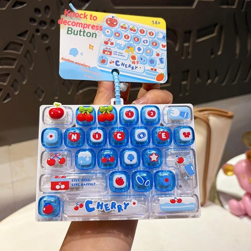 Cute Kawaii 3D Cartoon Keycaps With Cherry Peach Themes And Soft Touch Finish Perfect For Mechanical Keyboard Gaming Decoration