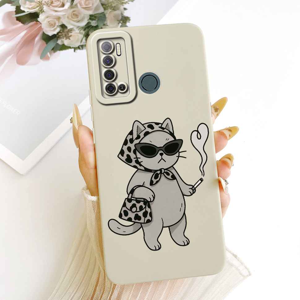 Für Tecno Spark Power 2 Hülle LC8 Niedliche Katze Cartoon Hülle Weiche Silikon Handyhülle Für Tecno SparkPower 2 Power2 Schale