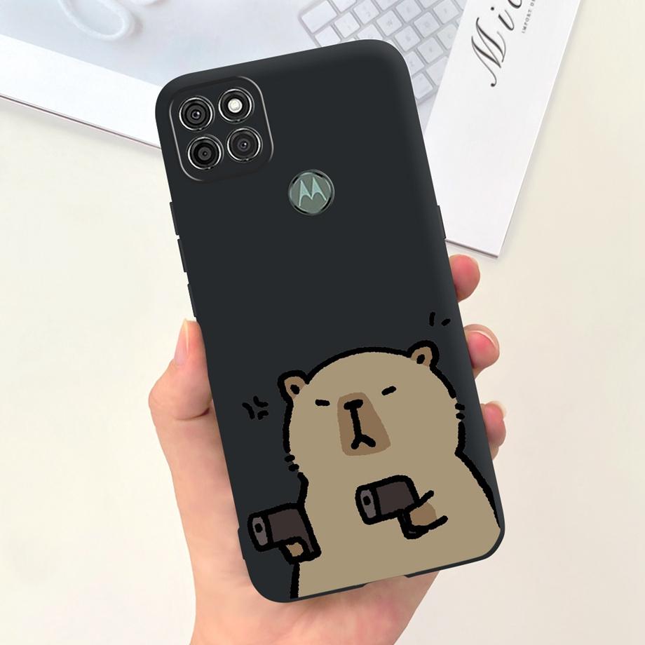 For Motorola Moto G9 Power G9 Play G9 Plus Case Black Liquid Silicone Bumper Soft TPU Marble Space Man Dragon Capa Coque Fundas