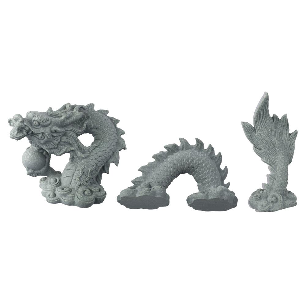 Three-Section Hiding Rock Artificial Landscape Design Fish Tanks Chinese Dragon Statue  Fish Bowl