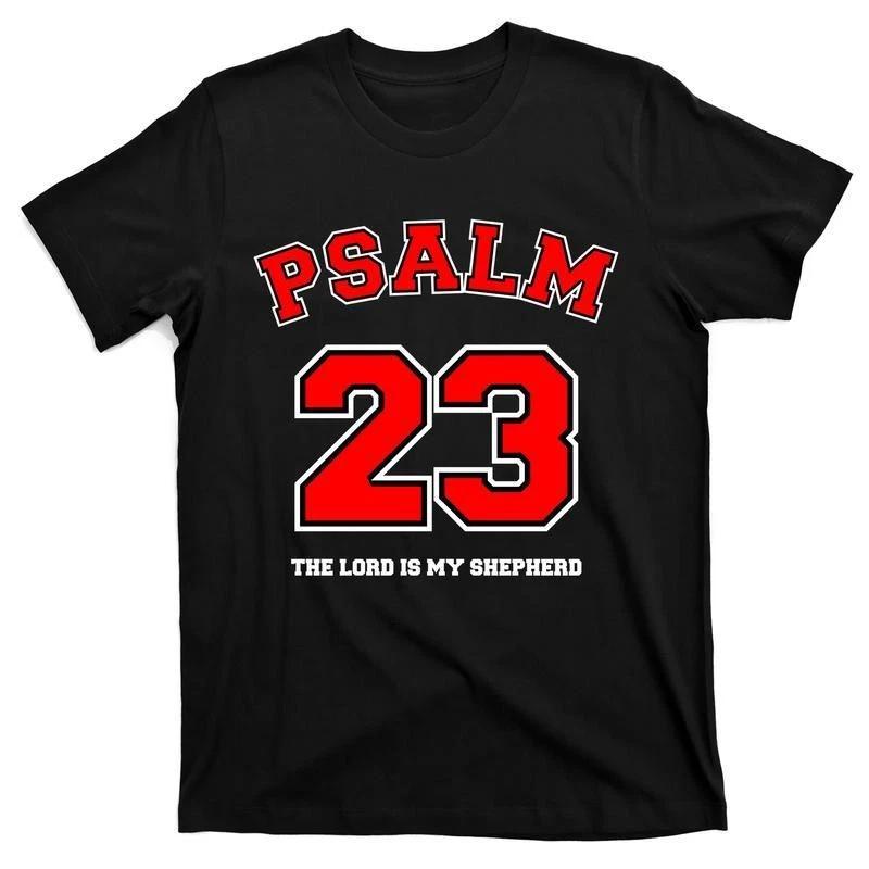 Psalm 23 The Lord My Shepherd Bible Verse Christian Jesus Faith Jersey T-Shirt L