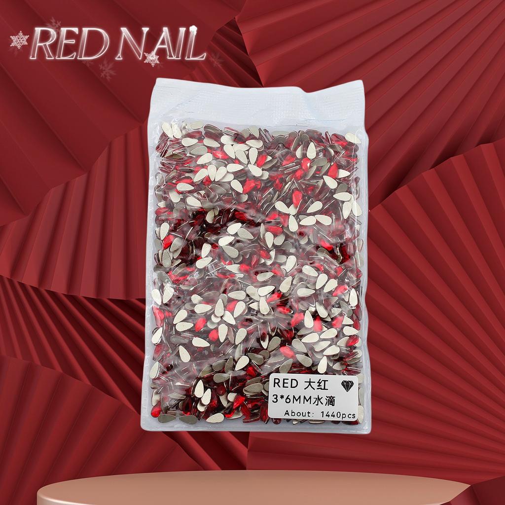Pachet întreg de Crăciun de Anul Nou, mic, mare, roșu, fund plat, formă specială, diamant, artă pentru unghii, ornament pentru unghii, diamant roșu în formă specială