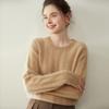 Maglione da donna in cashmere a girocollo: Lavorazione a treccia spessa, Morbido cashmere di capra, Ideale per Autunno/Inverno.
