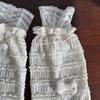 Japanese Tiered Ruffle Lace Leg Warmers for Women and Teens Knee Length Flared Leg Covers for Cosplay and Daily Wear