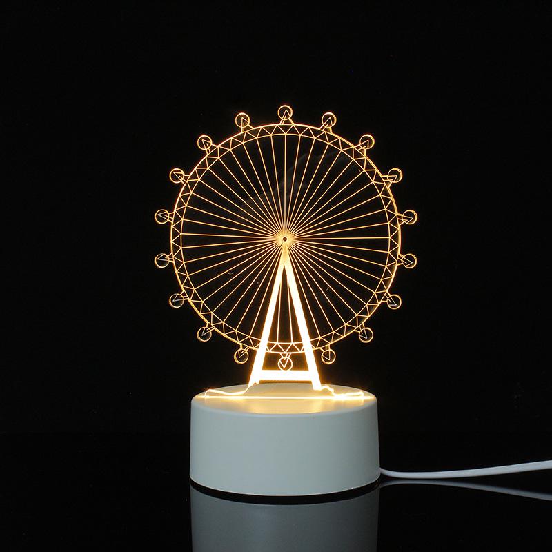 3D Cartoon Night Light: Custom Acrylic Bedside Lamp for Atmosphere & Gifts