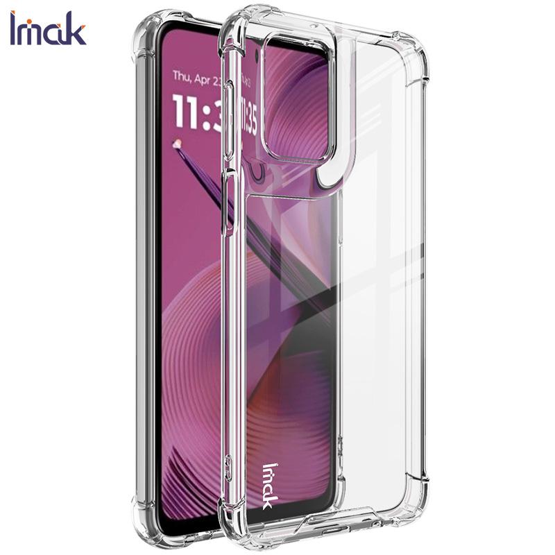 

Для Moto G35 G55 5G чехол для телефона IMAK ударопрочный мягкий чехол Space Moto G55 5G белый