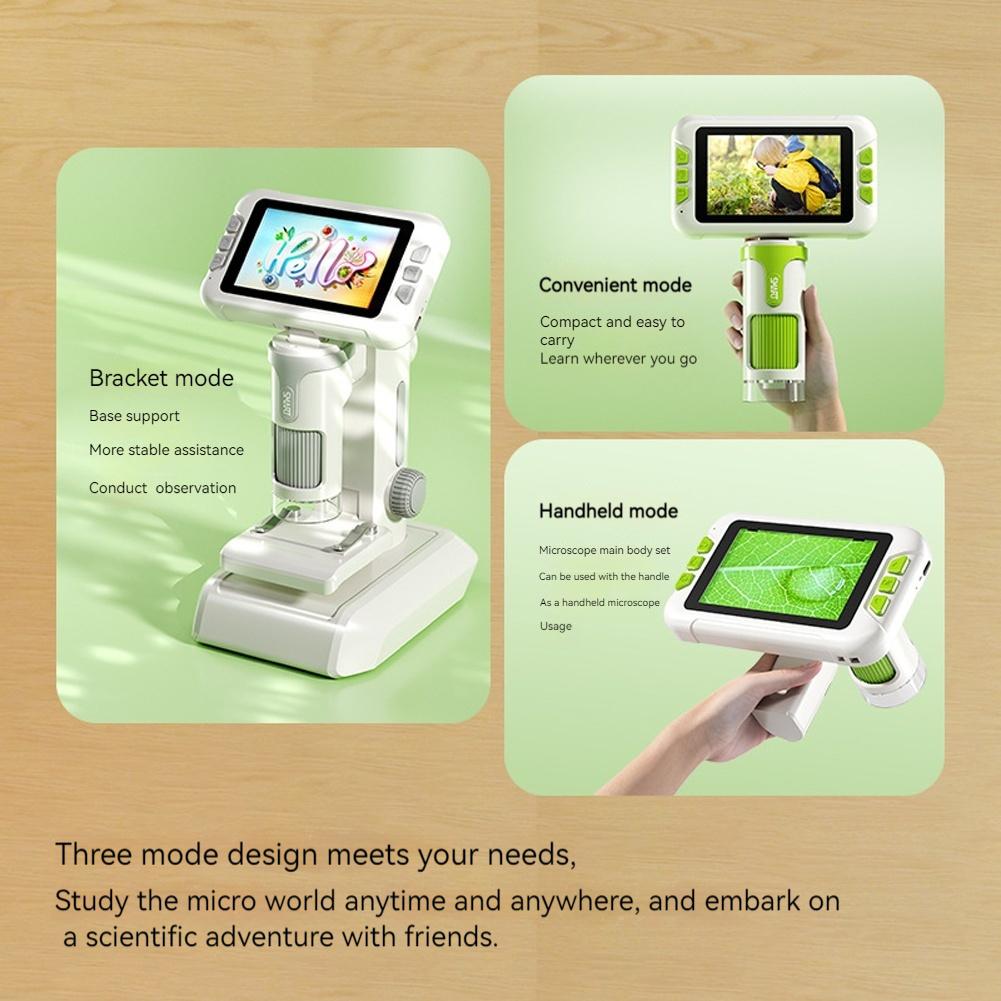 Microscope for Kids Portable Microscope 100-1600X Kids Microscope Portable Handheld Magnifying Glass for Scientific Experiment