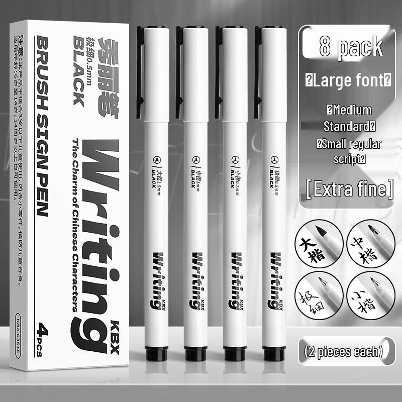 Elegant Calligraphy Brush Pen - Student & Adult Beginner, Fountain Pen Style with Soft Tip for Regular Script