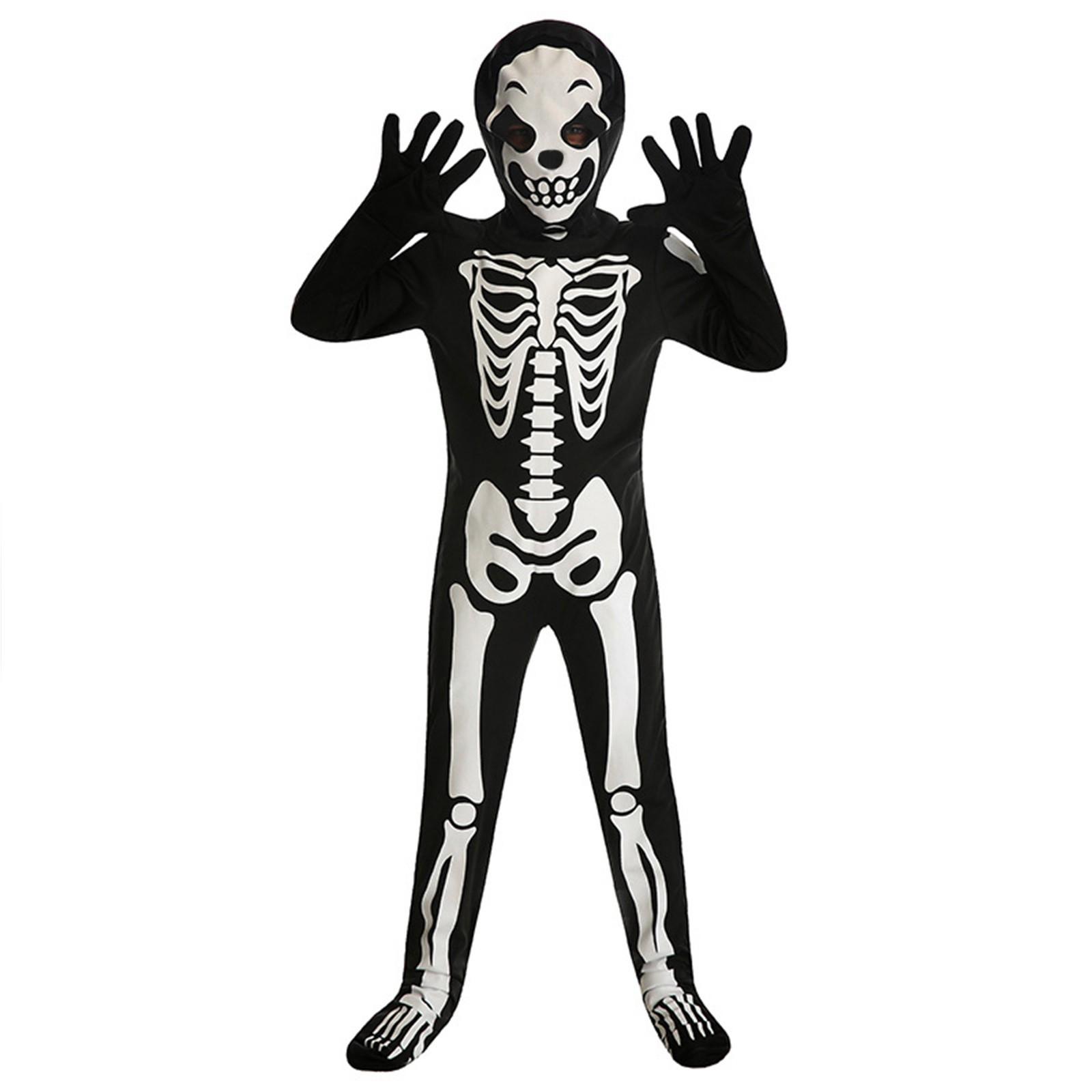 

Хэллоуин Детский Белый Костюм для Ролевых Игр Сценическая Одежда Цельный Костюм для Вечеринки M чёрный
