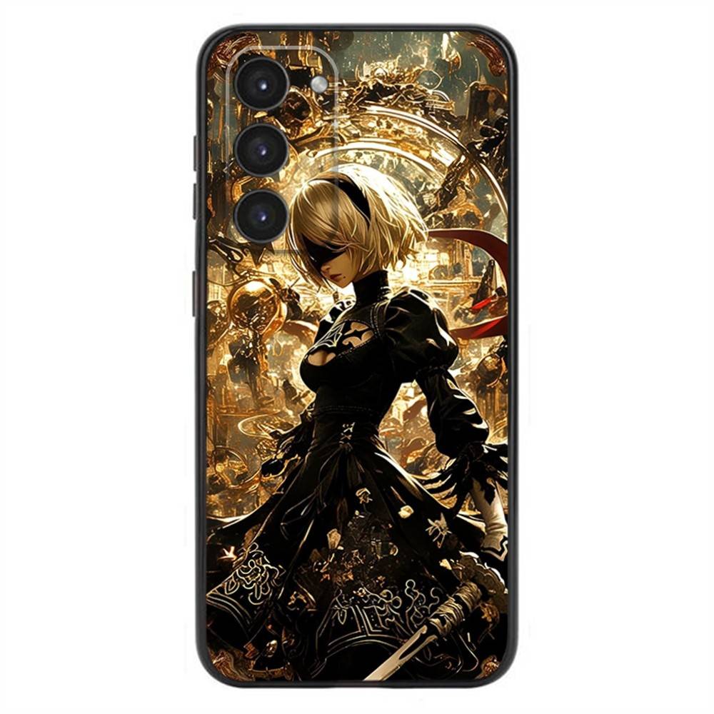 Game N-NieR Automata 2B Phone Case For Samsung Galaxy A20,21s,22,31,32,52,53,72,73,80,91 Soft Liquid Silicone Black Cover